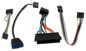 4Pcs Conversion Cable Kit Dedicated for Lenovo ThinkCentre M900 Motherboard to Standard ATX PC Chassis, Includes Power Switch Cable, USB Front Panel Cord, HD Audio Wire & ATX PSU Adapter Cable, Full S 4Pcs Conversion Cable Kit Dedicated for Lenovo ThinkCentre M900 Motherboard to Standard ATX PC Chassis, Includes Power Switch Cable, USB Front Panel Cord, HD Audio Wire & ATX PSU Adapter Cable, Full S
