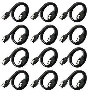 16 Inches SATA III 6Gbps Data Cable 12 Pack Straight Black SATA Cord with Locking Latch, High Speed SATA 3 Connection Wire for Internal HDD SSD CD DVD Optical Drive PC Motherboard Storage Expansion As 16 Inches SATA III 6Gbps Data Cable 12 Pack Straight Black SATA Cord with Locking Latch, High Speed SATA 3 Connection Wire for Internal HDD SSD CD DVD Optical Drive PC Motherboard Storage Expansion As