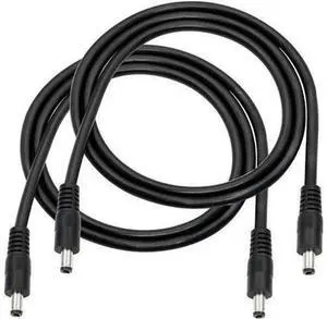 2Pcs 3FT 18AWG DC to DC Power Cable, 5.5x2.1mm Male to Male DC Plug Cord, Heavy Gauge DC Extension Wire for LED Strip Lights, CCTV Security Camera, Car DVR, LCD Monitor, Router, Speaker, 12V 24V Power 2Pcs 3FT 18AWG DC to DC Power Cable, 5.5x2.1mm Male to Male DC Plug Cord, Heavy Gauge DC Extension Wire for LED Strip Lights, CCTV Security Camera, Car DVR, LCD Monitor, Router, Speaker, 12V 24V Power