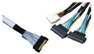 80CM PCIe 5.0 MCIO x8 to Dual U.2 NVMe Cable, SFF-TA-1016 74Pin to 2×SFF-8639 68Pin Mini Cooledge IO Cable with Independent Power Supply 80CM PCIe 5.0 MCIO x8 to Dual U.2 NVMe Cable, SFF-TA-1016 74Pin to 2×SFF-8639 68Pin Mini Cooledge IO Cable with Independent Power Supply