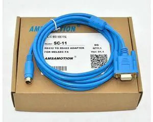 SC-11 PLC Programming Data Cable Compatible with Mitsubishi FX Series PLC, Serial Port Download Communication Cord for Mitsubishi FX1S FX1N FX2N FX3U Industrial Controller Programming Upload & Downloa SC-11 PLC Programming Data Cable Compatible with Mitsubishi FX Series PLC, Serial Port Download Communication Cord for Mitsubishi FX1S FX1N FX2N FX3U Industrial Controller Programming Upload & Downloa