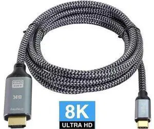USB4 USB-C Male to HDMI 2.0 Male Video Cable, Support 8K UHD & 4K High Resolution Display Cord Compatible with MacBook HP Dell Lenovo ASUS Laptops, Graphics Card, Monitor TV Projector for Gaming Offic USB4 USB-C Male to HDMI 2.0 Male Video Cable, Support 8K UHD & 4K High Resolution Display Cord Compatible with MacBook HP Dell Lenovo ASUS Laptops, Graphics Card, Monitor TV Projector for Gaming Offic