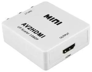Mini AV to HDMI Converter, RCA Composite Audio Video to HD HDMI Signal Adapter, Supports 1080P High Definition Output, Black Shell AV-HDMI Convertor for Old Game Console, DVD, CCTV Camera to Monitor Mini AV to HDMI Converter, RCA Composite Audio Video to HD HDMI Signal Adapter, Supports 1080P High Definition Output, Black Shell AV-HDMI Convertor for Old Game Console, DVD, CCTV Camera to Monitor