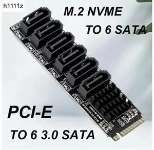 M.2 M Key NVMe to SATA3 Expansion Card, NGFF M2 to SATA Adapter Port Multiplier SATA 3 6Gbps Internal SSD Controller Card, Plug&Play Storage Expander Compatible with ASUS MSI Gigabyte Intel AMD M.2 M Key NVMe to SATA3 Expansion Card, NGFF M2 to SATA Adapter Port Multiplier SATA 3 6Gbps Internal SSD Controller Card, Plug&Play Storage Expander Compatible with ASUS MSI Gigabyte Intel AMD