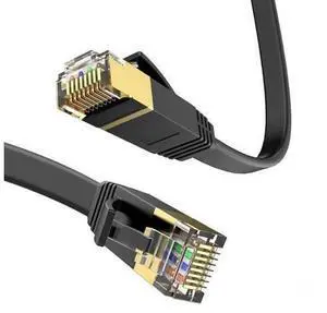 50 FT Black Flat Cat6 Ethernet Cable, High Speed RJ45 Solid Slim LAN Internet Cord for Indoor & Outdoor Use, 10Gbps Heavy-Duty Network Patch Wire for PC, Router, Modem, Switch, Gaming Devices, Stable 50 FT Black Flat Cat6 Ethernet Cable, High Speed RJ45 Solid Slim LAN Internet Cord for Indoor & Outdoor Use, 10Gbps Heavy-Duty Network Patch Wire for PC, Router, Modem, Switch, Gaming Devices, Stable