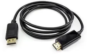 1.8M Thunderbolt DisplayPort DP to HDMI-Compatible Converter Cable, 1080P Full HD Audio Video Sync Transmission Cord, Uni-Directional DP Source to HDMI Display Wire for Desktop PC, Laptop, Monitor, 1.8M Thunderbolt DisplayPort DP to HDMI-Compatible Converter Cable, 1080P Full HD Audio Video Sync Transmission Cord, Uni-Directional DP Source to HDMI Display Wire for Desktop PC, Laptop, Monitor,
