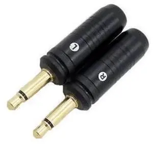 2 Pack Black 3.5mm Audio Jack Plug Connector Replacement Heads, Professional DIY Soldering Type Headphone Cable Repair Accessory, Stereo 3.5 Audio Male Plug for Custom Earphone, Headset, Speaker Cable 2 Pack Black 3.5mm Audio Jack Plug Connector Replacement Heads, Professional DIY Soldering Type Headphone Cable Repair Accessory, Stereo 3.5 Audio Male Plug for Custom Earphone, Headset, Speaker Cable