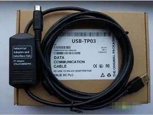 1PC USB-TP03 PLC Programming Cable, Compatible with TECO Taian TP03 Series PLC, USB to MD8 Download Communication Cable 1PC USB-TP03 PLC Programming Cable, Compatible with TECO Taian TP03 Series PLC, USB to MD8 Download Communication Cable