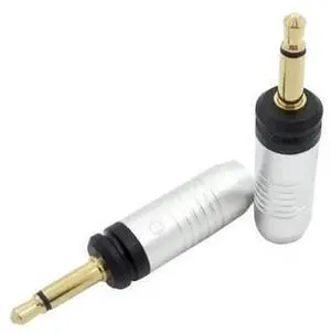 2PCS Silver 3.5mm Audio Jack Plug DIY Soldering Headphone Connector, Professional Metal Stereo Audio Cable Terminal Replacement Plug, Durable Anti-Oxidation Silver Plated Audio Adapter Head for Repair 2PCS Silver 3.5mm Audio Jack Plug DIY Soldering Headphone Connector, Professional Metal Stereo Audio Cable Terminal Replacement Plug, Durable Anti-Oxidation Silver Plated Audio Adapter Head for Repair