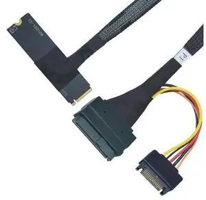 LetLinkSo PCIe 5.0 M.2 Key-M to SFF-8639 U.2 NVMe SSD Extension Cable, 50cm/1.6ft Bottom Side Exit Riser Cord with Independent 15Pin SATA Power, Full 128Gbps PCIe 5.0 x4 Bandwidth, Backward PCIe 4.0/3 LetLinkSo PCIe 5.0 M.2 Key-M to SFF-8639 U.2 NVMe SSD Extension Cable, 50cm/1.6ft Bottom Side Exit Riser Cord with Independent 15Pin SATA Power, Full 128Gbps PCIe 5.0 x4 Bandwidth, Backward PCIe 4.0/3
