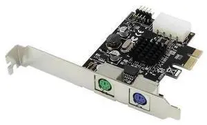 PCI-E to Dual PS/2 Expansion Adapter Card with MCS9990 Chip, PCIe X1 PS2 Round Port Extender for Traditional PS/2 Keyboard & Mouse, Plug-and-Play Driver-Free Design, Internal Desktop PCI Express Expan PCI-E to Dual PS/2 Expansion Adapter Card with MCS9990 Chip, PCIe X1 PS2 Round Port Extender for Traditional PS/2 Keyboard & Mouse, Plug-and-Play Driver-Free Design, Internal Desktop PCI Express Expan