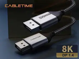 1m/3.3ft Nylon Braided DP 1.4 Cable, Male to Male Ultra HD DisplayPort Cord Supporting 8K@60Hz 4K@144Hz, Max 48Gbps Bandwidth with HDR & HDCP, High Refresh Rate Video Wire for Desktops, 1m/3.3ft Nylon Braided DP 1.4 Cable, Male to Male Ultra HD DisplayPort Cord Supporting 8K@60Hz 4K@144Hz, Max 48Gbps Bandwidth with HDR & HDCP, High Refresh Rate Video Wire for Desktops,