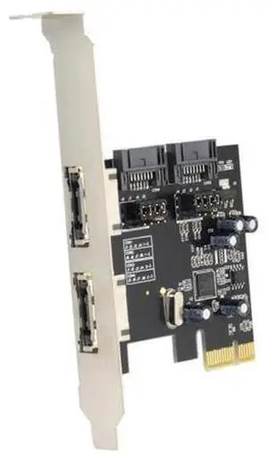 PCI-E to 4 Ports SATA 3.0 & eSATA Expansion Card, 6Gbps High-Speed PCIE SATA Adapter Cable, Multi-Drive Storage Expansion Card for Desktop PC, Supports Internal SATA Hard Drives & External eSATA Devic PCI-E to 4 Ports SATA 3.0 & eSATA Expansion Card, 6Gbps High-Speed PCIE SATA Adapter Cable, Multi-Drive Storage Expansion Card for Desktop PC, Supports Internal SATA Hard Drives & External eSATA Devic