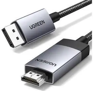 UGREEN Active DP 1.2 to HDMI 2.0 Cable, Uni-Directional Braided Aluminum 4K@60Hz HDR DisplayPort to HDMI Cord, Stable Video Converter Wire Compatible with Monitors, Projectors, Dell, Lenovo, HP Laptop UGREEN Active DP 1.2 to HDMI 2.0 Cable, Uni-Directional Braided Aluminum 4K@60Hz HDR DisplayPort to HDMI Cord, Stable Video Converter Wire Compatible with Monitors, Projectors, Dell, Lenovo, HP Laptop