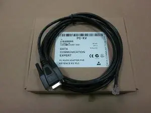 PC-KV RS232 Serial PLC Programming Download Cable Compatible with KEYENCE KV Series PLC Controllers, Industrial Stable Communication Debug Cord PC-KV RS232 Serial PLC Programming Download Cable Compatible with KEYENCE KV Series PLC Controllers, Industrial Stable Communication Debug Cord