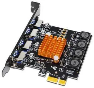 4-Port PCIe USB 3.0 Expansion Card with NEC Chipset, Bus-Powered High-Speed USB 3.0 Adapter for Desktop PC, No Extra Power Supply Needed 4-Port PCIe USB 3.0 Expansion Card with NEC Chipset, Bus-Powered High-Speed USB 3.0 Adapter for Desktop PC, No Extra Power Supply Needed