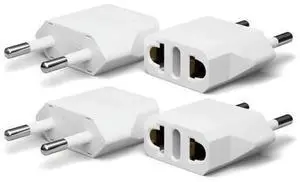 4 Pack US to EU Travel Plug Adapters, Type C Outlet Converter for USA Devices to Europe, Germany, Spain, Italy, France 4 Pack US to EU Travel Plug Adapters, Type C Outlet Converter for USA Devices to Europe, Germany, Spain, Italy, France