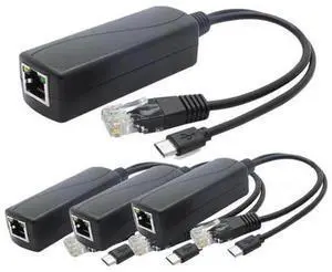 4 Pack 48V to 5V 2.4A PoE Splitter with Micro USB Connector, 5V PoE Power Adapter Compatible with IP Cameras, Raspberry Pi & Tablets 4 Pack 48V to 5V 2.4A PoE Splitter with Micro USB Connector, 5V PoE Power Adapter Compatible with IP Cameras, Raspberry Pi & Tablets