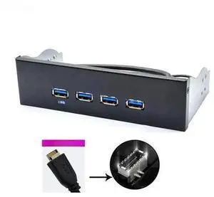 60cm 4-Port USB 3.2 Gen2 Front Panel Extension Cable, 20Pin Type-E Splitter Hub 10Gbps for 5.25" CD-ROM Drive Bay 60cm 4-Port USB 3.2 Gen2 Front Panel Extension Cable, 20Pin Type-E Splitter Hub 10Gbps for 5.25" CD-ROM Drive Bay