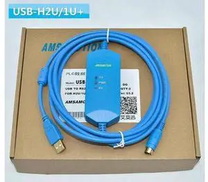 USB-H1U/2U+ Isolated PLC Programming Cable, Industrial USB Download Communication Cable Compatible with Huichuan H0U H1U H2U Series PLC Controllers USB-H1U/2U+ Isolated PLC Programming Cable, Industrial USB Download Communication Cable Compatible with Huichuan H0U H1U H2U Series PLC Controllers