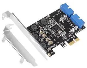 PCIe USB 3.0 Expansion Card, PCI Express to Front Panel USB 3.0 Adapter with 19/20 Pin Internal Header for Desktop PC PCIe USB 3.0 Expansion Card, PCI Express to Front Panel USB 3.0 Adapter with 19/20 Pin Internal Header for Desktop PC