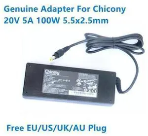 20V 5A 100W AC Power Adapter Replacement for Chicony A16-100P1A A100A007L, Compatible with Plugable UD-CAM External Docking Station Charger 20V 5A 100W AC Power Adapter Replacement for Chicony A16-100P1A A100A007L, Compatible with Plugable UD-CAM External Docking Station Charger