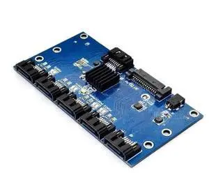 1 to 5 Port SATA Port Multiplier Card, SATA Hub Splitter Storage Riser Card for Router Hard Disk Expansion 1 to 5 Port SATA Port Multiplier Card, SATA Hub Splitter Storage Riser Card for Router Hard Disk Expansion