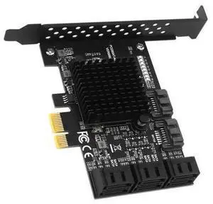 PCIe SATA Expansion Card PCI-E 1X to 8 Ports SATA 3.0 Controller Card, 6Gbps High Speed PCI Express SATA Adapter for Desktop HDD SSD Storage Expansion PCIe SATA Expansion Card PCI-E 1X to 8 Ports SATA 3.0 Controller Card, 6Gbps High Speed PCI Express SATA Adapter for Desktop HDD SSD Storage Expansion