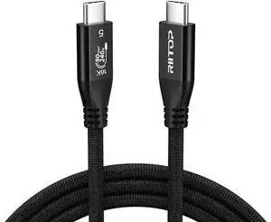 3.3FT Thunderbolt 5 USB-C Braided Cable, 80Gbps Data Transfer 240W PD Fast Charging, Supports 16K/8K Video Output, Compatible with Thunderbolt 4 USB4 MacBook iPad Pro iPhone 16 Samsung eGPU Docking Hu 3.3FT Thunderbolt 5 USB-C Braided Cable, 80Gbps Data Transfer 240W PD Fast Charging, Supports 16K/8K Video Output, Compatible with Thunderbolt 4 USB4 MacBook iPad Pro iPhone 16 Samsung eGPU Docking Hu