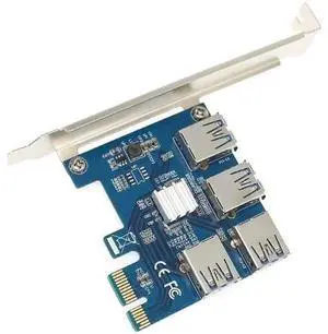 PCIe 1 to 2 PCI-E 1X Slots Riser Port Multiplier Card, Mini ITX External PCIe Expansion Adapter Card, PCI Express Splitter Card for BTC LTC Mining Machines, Supports Multi-Device Expansion PCIe 1 to 2 PCI-E 1X Slots Riser Port Multiplier Card, Mini ITX External PCIe Expansion Adapter Card, PCI Express Splitter Card for BTC LTC Mining Machines, Supports Multi-Device Expansion