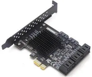 8-Port SATA 3.0 PCIe Expansion Card, PCI Express to 8 SATA III Adapter with Heat Sink, Marvell 88SE9215 Chip for Desktop Hard Drives HDD Storage Expansion 8-Port SATA 3.0 PCIe Expansion Card, PCI Express to 8 SATA III Adapter with Heat Sink, Marvell 88SE9215 Chip for Desktop Hard Drives HDD Storage Expansion