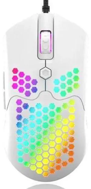 Hollow Honeycomb Shell Wired Gaming Mouse, RGB Colorful Backlit Gaming Mice with 7 Programmable Buttons, Lightweight Gaming Accessory for PC Gamers Hollow Honeycomb Shell Wired Gaming Mouse, RGB Colorful Backlit Gaming Mice with 7 Programmable Buttons, Lightweight Gaming Accessory for PC Gamers