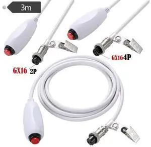 3M 9.8FT Normally Open Red Momentary Nurse Call Cord with GX16 2-Pin 4P Connector, Patient Emergency Push Button Cable for Hospital Ward Call System 3M 9.8FT Normally Open Red Momentary Nurse Call Cord with GX16 2-Pin 4P Connector, Patient Emergency Push Button Cable for Hospital Ward Call System