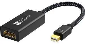 Active Mini DisplayPort Thunderbolt to HDMI Adapter, 4K@60Hz Super Slim Converter 0.65FT/0.24m for MacBook Surface Monitor Projector Active Mini DisplayPort Thunderbolt to HDMI Adapter, 4K@60Hz Super Slim Converter 0.65FT/0.24m for MacBook Surface Monitor Projector