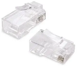 Cable Matters 100 Pack Cat6 Pass Through RJ45 Modular Plugs, Cat 6 Ethernet Cable Connectors for Solid & Stranded UTP Network Wires Cable Matters 100 Pack Cat6 Pass Through RJ45 Modular Plugs, Cat 6 Ethernet Cable Connectors for Solid & Stranded UTP Network Wires