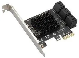 PCIe 3.0 X4 to 6 Port SATA 3.0 Expansion Card, 6Gbps High Speed Hard Drive Controller with ASMedia ASM1166 Chip, Internal SATA Adapter for HDD SSD Desktop Storage Expansion PCIe 3.0 X4 to 6 Port SATA 3.0 Expansion Card, 6Gbps High Speed Hard Drive Controller with ASMedia ASM1166 Chip, Internal SATA Adapter for HDD SSD Desktop Storage Expansion
