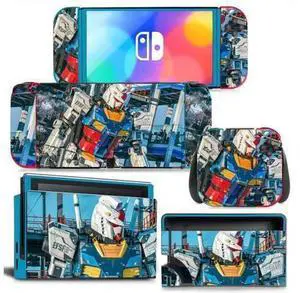 Anime Pattern Vinyl Skin Sticker Decal Full Set for Nintendo Switch NS Console, Controller & Dock, Anti-Scratch Protective Wrap Cover Skin, Model Code 1405, Easy Install Removable Protective Film for Anime Pattern Vinyl Skin Sticker Decal Full Set for Nintendo Switch NS Console, Controller & Dock, Anti-Scratch Protective Wrap Cover Skin, Model Code 1405, Easy Install Removable Protective Film for