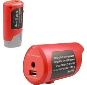 M12 USB Power Adapter Compatible with Milwaukee 12V M12 Lithium Battery, Portable Battery Power Source Converter with 2.1A USB Port & DC 12V Output Socket, USB Charging Power Supply Adapter Only for M12 USB Power Adapter Compatible with Milwaukee 12V M12 Lithium Battery, Portable Battery Power Source Converter with 2.1A USB Port & DC 12V Output Socket, USB Charging Power Supply Adapter Only for