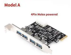 4 Port PCI-E USB 3.0 Expansion Card, PCIe X1 USB 3.0 Hub Controller Adapter, SuperSpeed 5Gbps PCI Express USB3.0 Card for Desktop PC, Internal PCIe 1X USB Expansion Adapter Supporting Multiple USB Per 4 Port PCI-E USB 3.0 Expansion Card, PCIe X1 USB 3.0 Hub Controller Adapter, SuperSpeed 5Gbps PCI Express USB3.0 Card for Desktop PC, Internal PCIe 1X USB Expansion Adapter Supporting Multiple USB Per