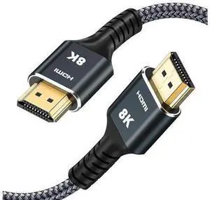 5 Pack 3.3FT Ultra High Speed HDMI 2.1 Cable, Nylon Braided 8K HDMI Cord Support 8K@60Hz, 4K@240Hz/180Hz/165Hz, HDR10, HDCP2.3, ARC & eARC, 3D Video, HDMI 2.1 Wire Compatible with PS5, Roku, Gaming Mo 5 Pack 3.3FT Ultra High Speed HDMI 2.1 Cable, Nylon Braided 8K HDMI Cord Support 8K@60Hz, 4K@240Hz/180Hz/165Hz, HDR10, HDCP2.3, ARC & eARC, 3D Video, HDMI 2.1 Wire Compatible with PS5, Roku, Gaming Mo