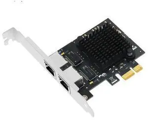 2.5G PCIe X1 Network Card with Dual RJ45 Ports, PCI Express 2500Mbps Gigabit Ethernet NIC Adapter Built-in RTL825BG Chip, 2.5Gb PCIE LAN Card for Desktop PC Windows Linux Server 2.5G PCIe X1 Network Card with Dual RJ45 Ports, PCI Express 2500Mbps Gigabit Ethernet NIC Adapter Built-in RTL825BG Chip, 2.5Gb PCIE LAN Card for Desktop PC Windows Linux Server