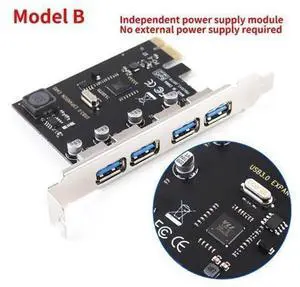 4 Port USB 3.0 PCI-E Expansion Card, PCIe X1 USB3.0 Hub Adapter Internal PCI Express USB 3.0 Controller Card, High Speed 5Gbps PCIe 1X(B) USB Expansion Board for Desktop PC Windows Linux 4 Port USB 3.0 PCI-E Expansion Card, PCIe X1 USB3.0 Hub Adapter Internal PCI Express USB 3.0 Controller Card, High Speed 5Gbps PCIe 1X(B) USB Expansion Board for Desktop PC Windows Linux
