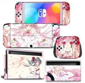 Japanese Girl Cartoon Full Vinyl Skin Decal Protective Film for Nintendo Switch NS Console, Joy-Con Controllers & Charging Dock, Decor Wrap Pattern 1437 Japanese Girl Cartoon Full Vinyl Skin Decal Protective Film for Nintendo Switch NS Console, Joy-Con Controllers & Charging Dock, Decor Wrap Pattern 1437