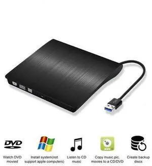 Portable External DVD Drive USB 3.0 High Speed Optical Drive, CD DVD RW ROM Reader Writer Burner Recorder, Plug & Play Slim External CD DVD-RW Drive Compatible with Laptop Desktop Windows Mac PC Portable External DVD Drive USB 3.0 High Speed Optical Drive, CD DVD RW ROM Reader Writer Burner Recorder, Plug & Play Slim External CD DVD-RW Drive Compatible with Laptop Desktop Windows Mac PC