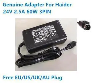 24V 2.5A 60W 3-Pin AC Power Adapter Replacement Charger, Compatible with HDA60D01-240250 HDAD60W104 Haider LS LI SHIN LSE9901B2460, Universal Power Supply for POS Machine Receipt Printer Cash Register 24V 2.5A 60W 3-Pin AC Power Adapter Replacement Charger, Compatible with HDA60D01-240250 HDAD60W104 Haider LS LI SHIN LSE9901B2460, Universal Power Supply for POS Machine Receipt Printer Cash Register