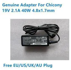 40W 19V 2.1A AC Power Adapter Laptop Charger, 4.8x1.7mm DC Tip Replacement Power Supply Compatible with Chicony A13-040N3A A040R074L A12-040N2A Notebook Charger 40W 19V 2.1A AC Power Adapter Laptop Charger, 4.8x1.7mm DC Tip Replacement Power Supply Compatible with Chicony A13-040N3A A040R074L A12-040N2A Notebook Charger