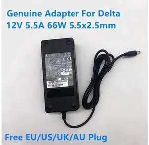 For Delta ADP-66CR B 12V 5.5A 66W AC Power Adapter 5.5x2.5mm Tip, Replacement Charger Compatible with DPS-60PB A 12V 5A 60W Monitor & Laptop Power Supply For Delta ADP-66CR B 12V 5.5A 66W AC Power Adapter 5.5x2.5mm Tip, Replacement Charger Compatible with DPS-60PB A 12V 5A 60W Monitor & Laptop Power Supply