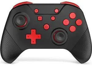Wireless Switch Pro Controller Black Red, Compatible with Switch/Switch Lite/Switch OLED/PC/Steam, Support Wake-Up, NFC Amiibo, Turbo, Motion Control & Dual Vibration Wireless Switch Pro Controller Black Red, Compatible with Switch/Switch Lite/Switch OLED/PC/Steam, Support Wake-Up, NFC Amiibo, Turbo, Motion Control & Dual Vibration