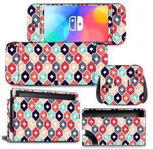 Christmas Candy Color Full Vinyl Skin Decal Kit Code 1222, Protective Sticker Film for Nintendo Switch Console, Joy-Con Controllers & Charging Dock Christmas Candy Color Full Vinyl Skin Decal Kit Code 1222, Protective Sticker Film for Nintendo Switch Console, Joy-Con Controllers & Charging Dock