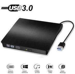 External CD DVD Drive, USB 3.0 High Speed Optical Drive, CD DVD Rewriter Reader Writer Burner, Plug and Play CD-ROM DVD-ROM Player for Laptop Desktop PC, Mac OS, Windows 11/10/8/7/XP, Linux External CD DVD Drive, USB 3.0 High Speed Optical Drive, CD DVD Rewriter Reader Writer Burner, Plug and Play CD-ROM DVD-ROM Player for Laptop Desktop PC, Mac OS, Windows 11/10/8/7/XP, Linux